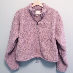 AE Fuzzy Sherpa Quarter Zip Pullover